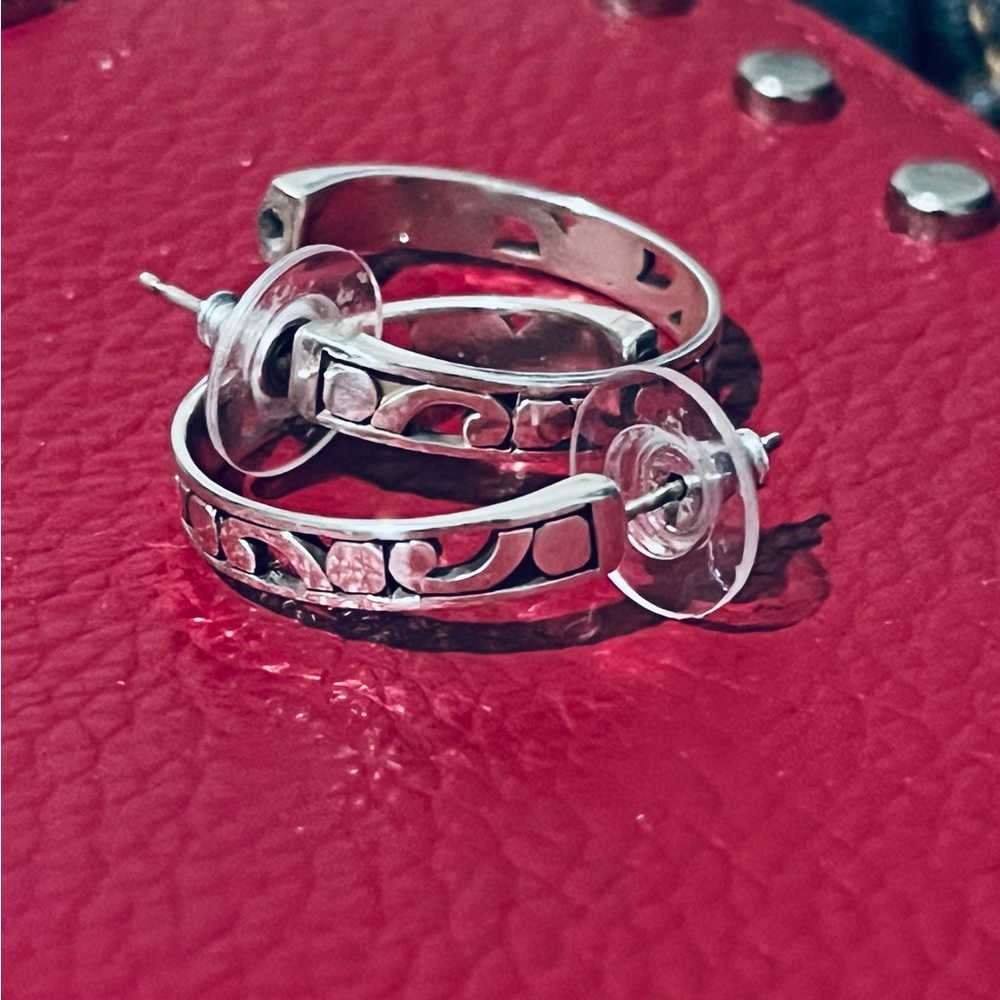 Brighton Silver Tone Contempo Small Hoop Earrings